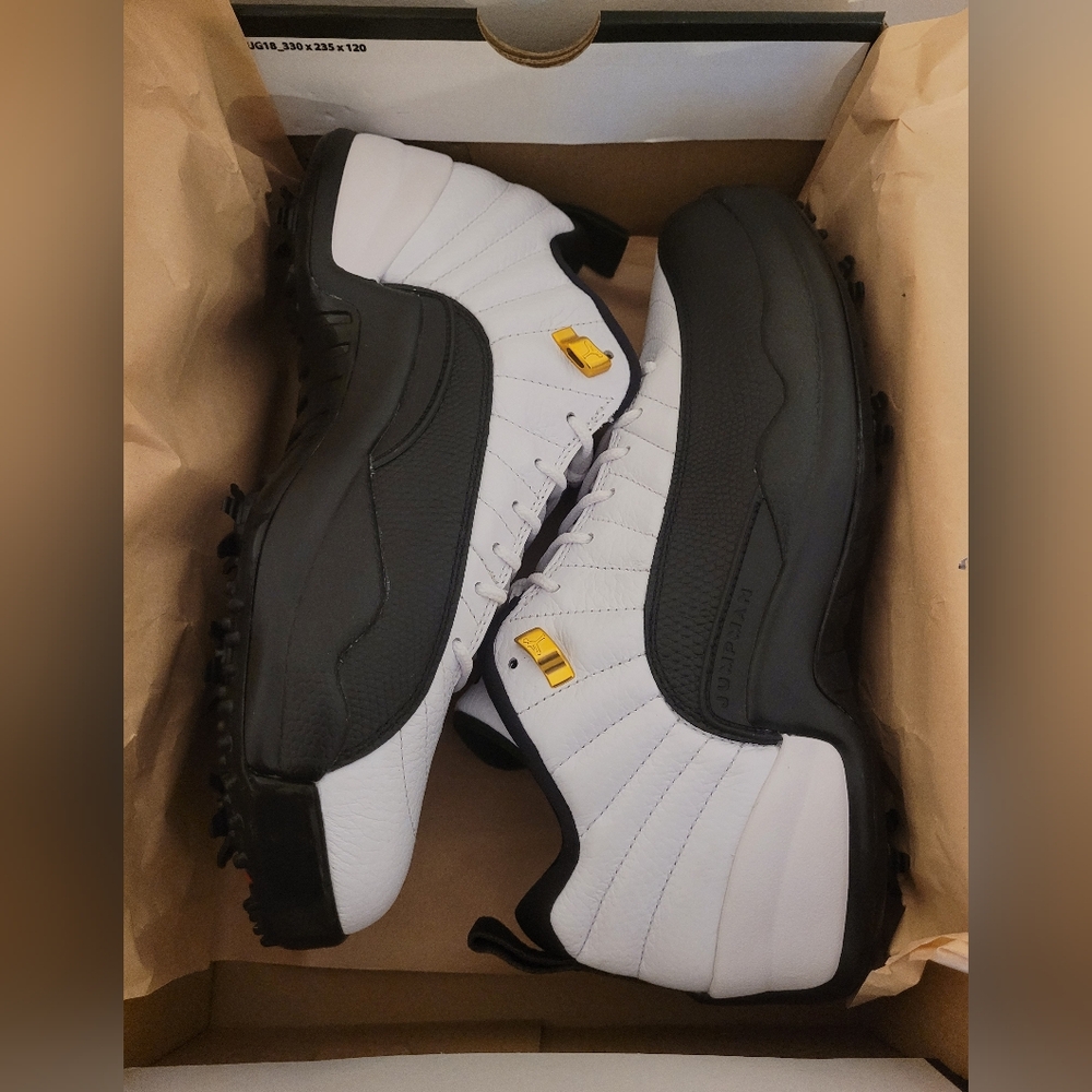 Jordan 12 taxi golf cleats men's 9 women's 10.5